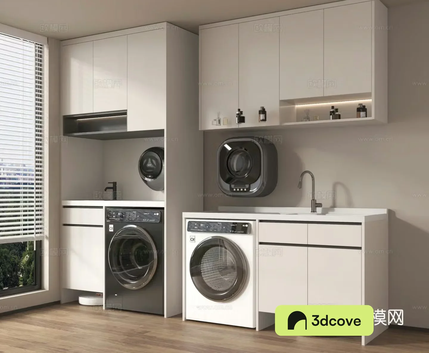 Washing cabinet all-in-one drying machine wall-mounted washing machine sweeping robot