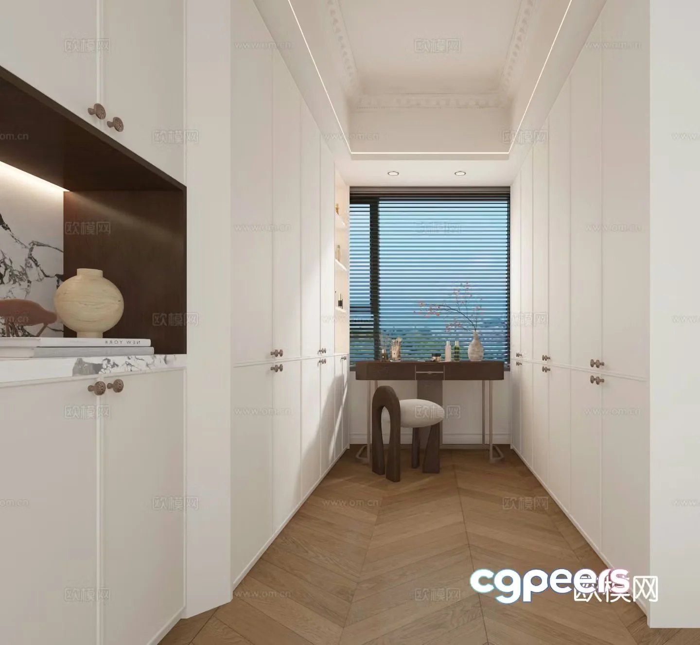 French cloakroom 3d model