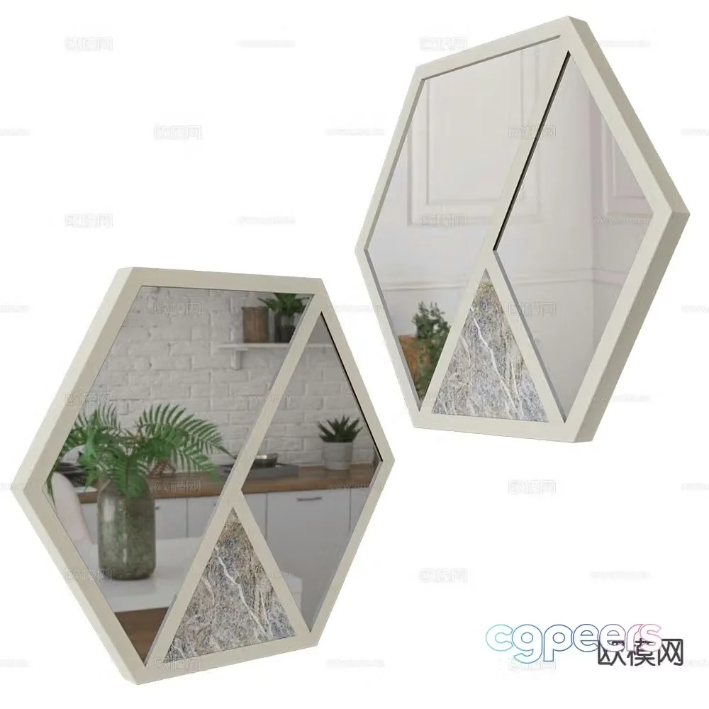 LEBANTO decorative mirror hanging mirror mirror 3d model