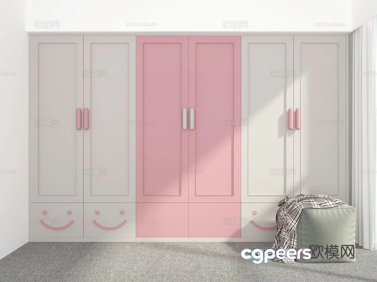 modern wardrobe wardrobe 3d model