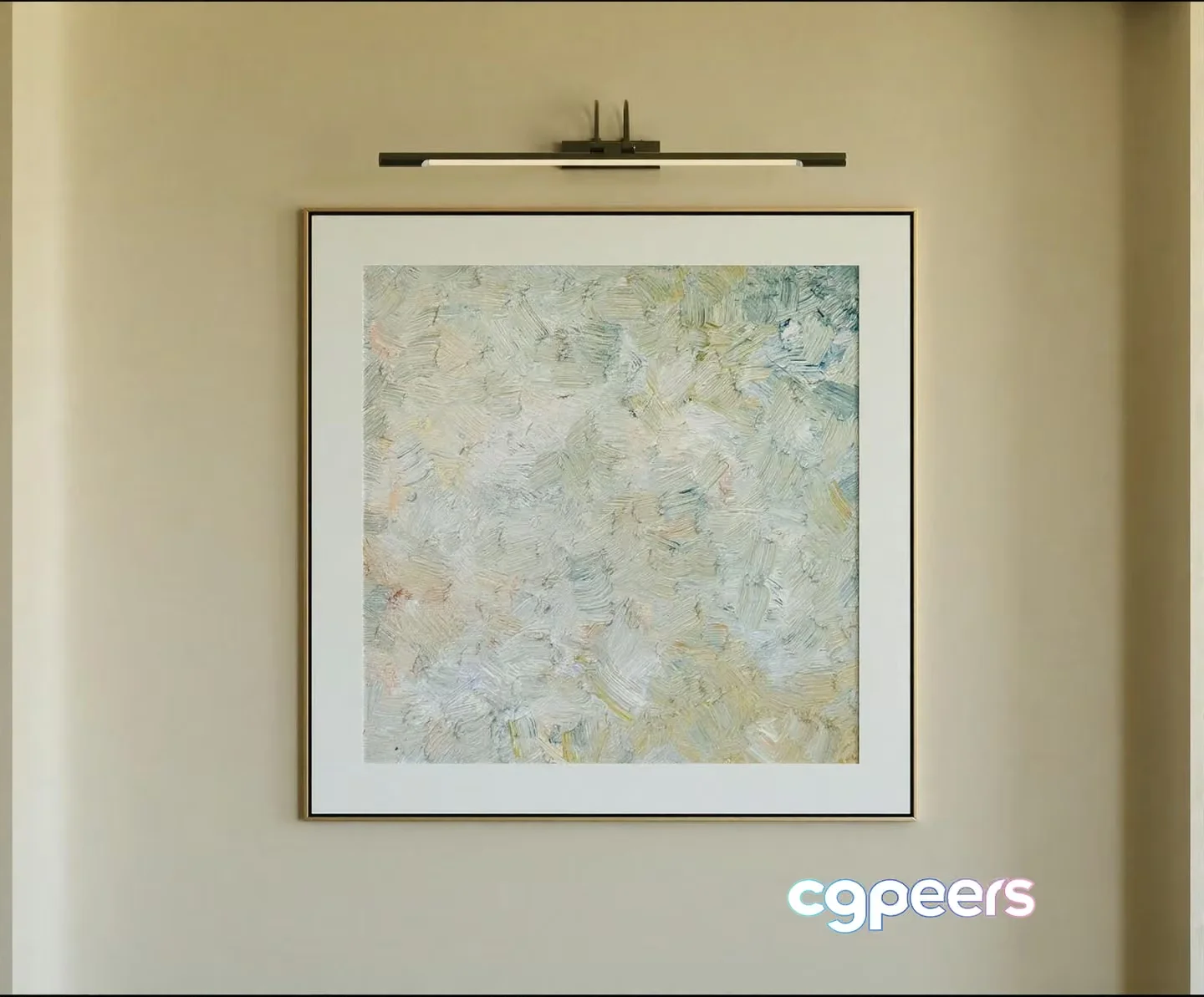 A Framed Abstract Painting 3D Model – 3577 – VRAY Render