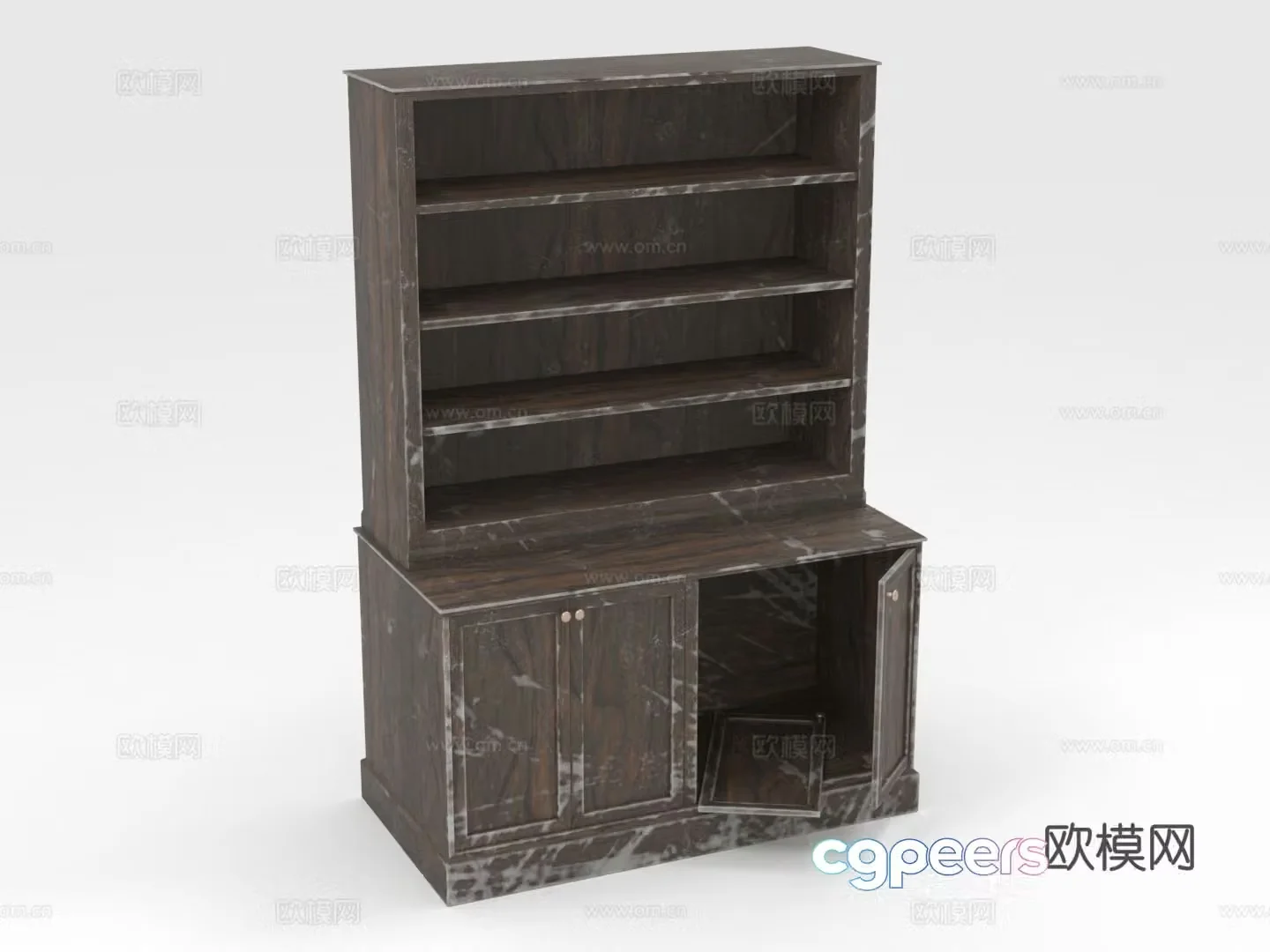 Wooden cabinet Storage cabinet Locker Bookcase Display cabinet Cabinet 3D model