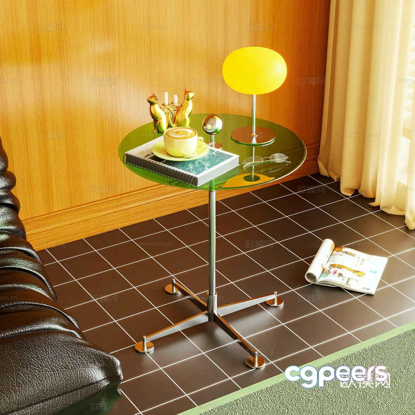 Modern Living Room 3D Model – 17685 – VRAY Render