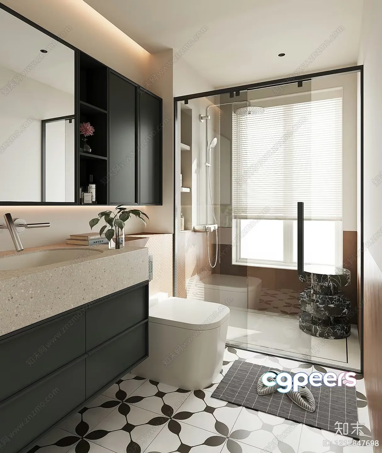 Modern Bathroom 3D Model – 4440 – VRAY Render