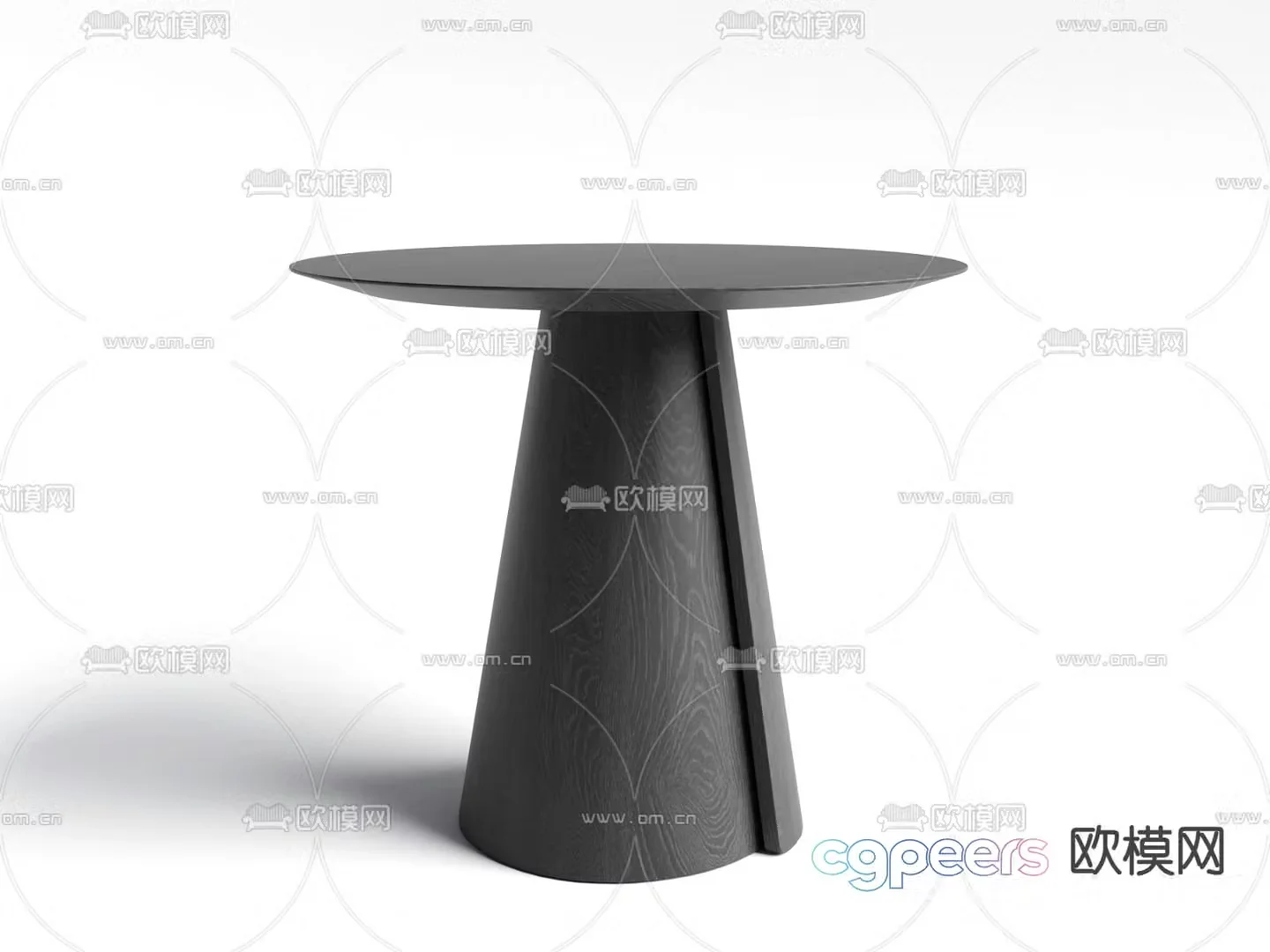 Modern dining table round table 3d model
