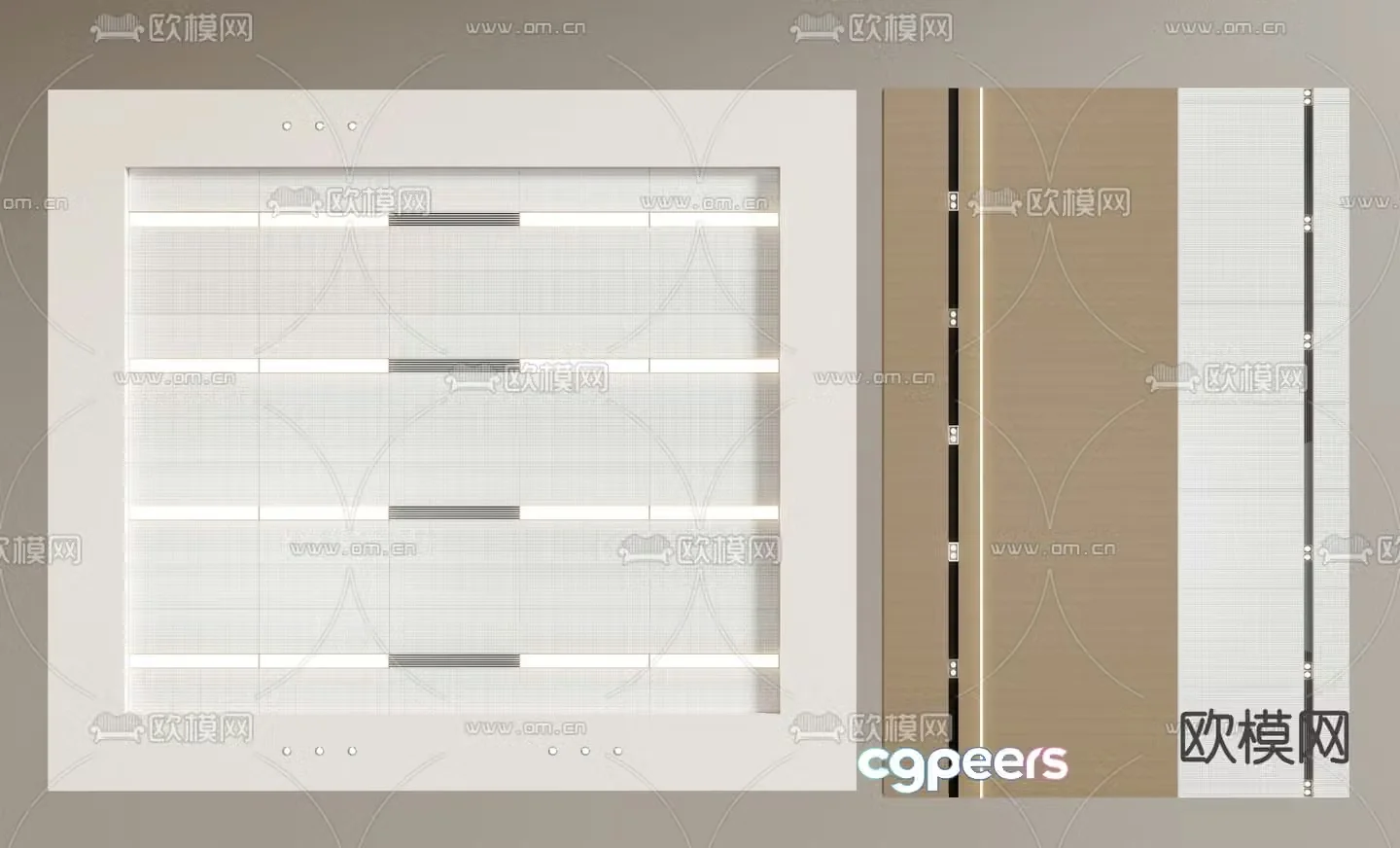 Ceiling suspended ceiling perforated plate ceiling 3d model