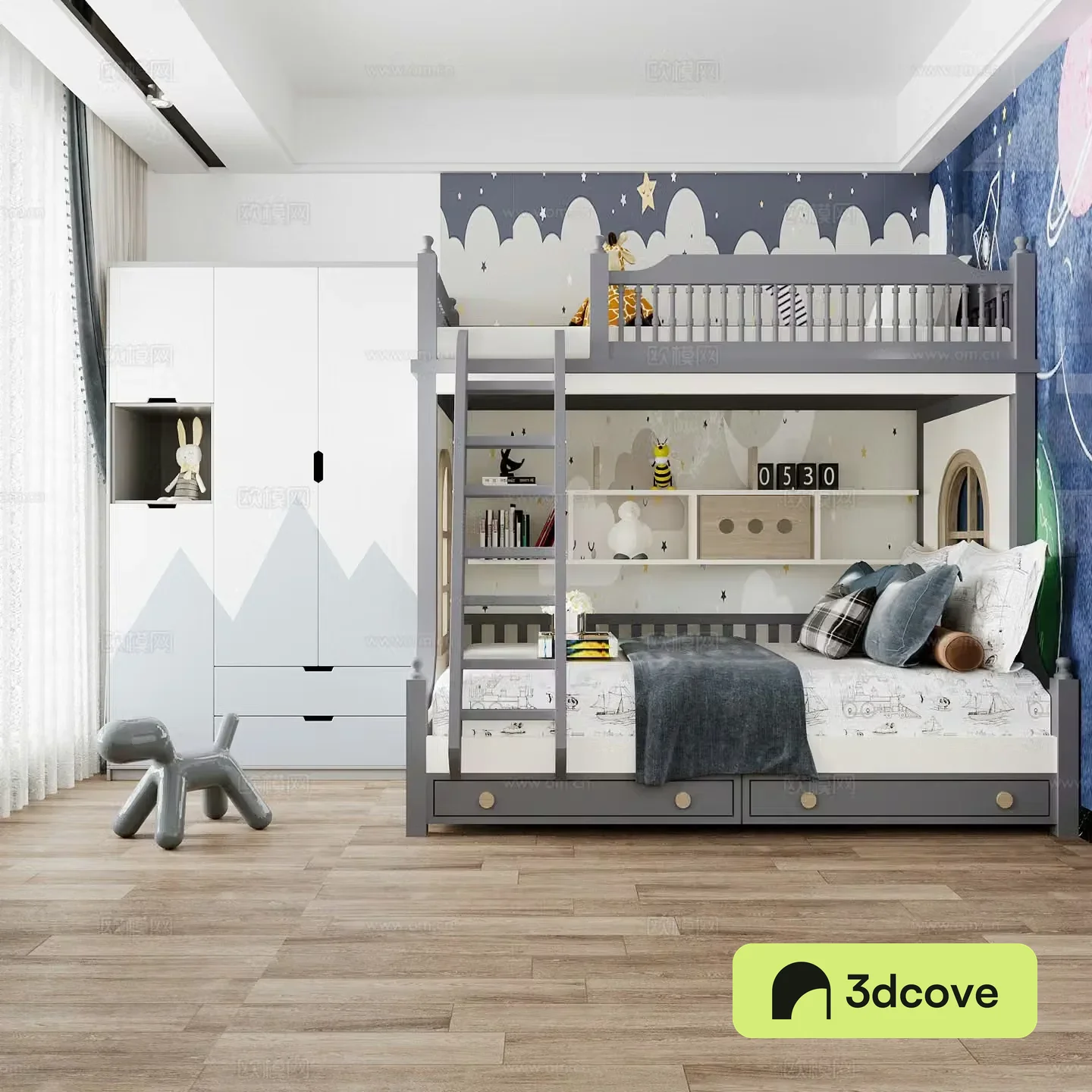 Modern children’s room boy’s room