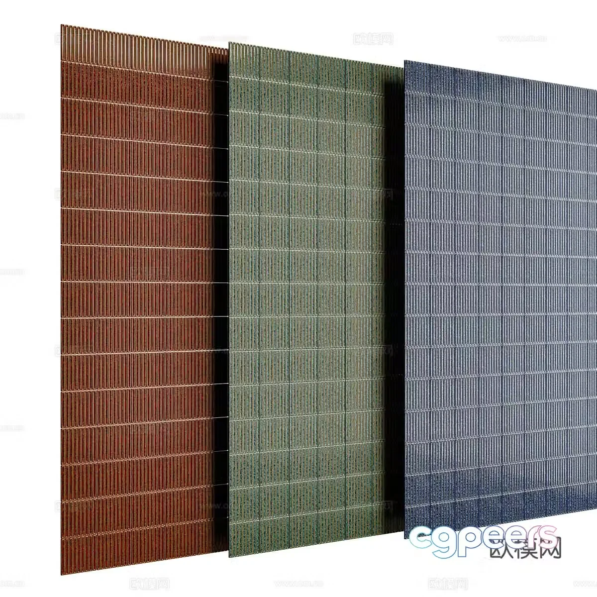 New Chinese tiles flower tiles 3D model