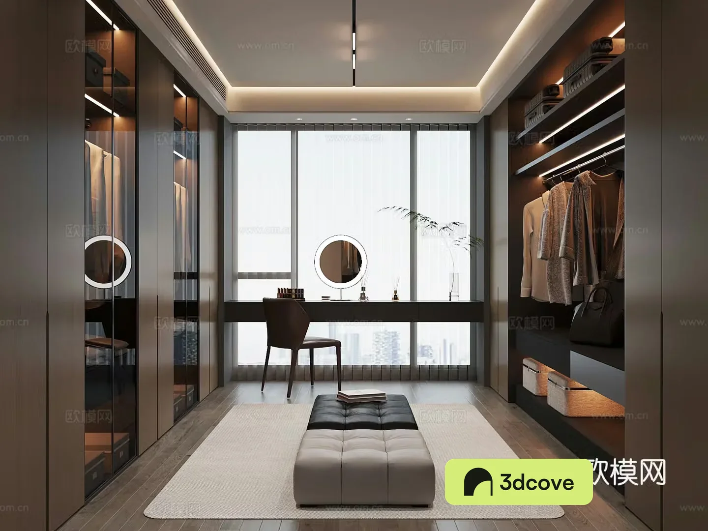Cloakroom Modern Italian Cloakroom Wardrobe Dressing table