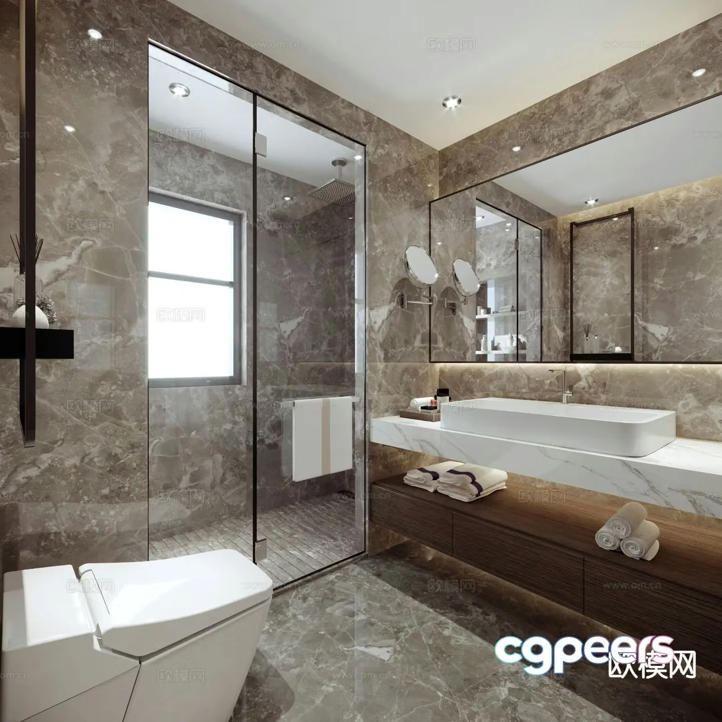 Modern bathroom bathroom 3d model