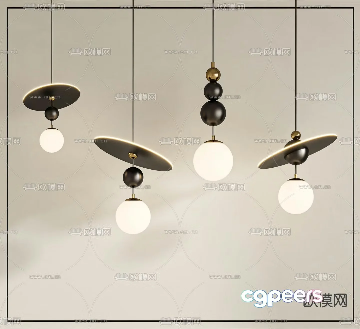 Bedside small chandelier 3d model