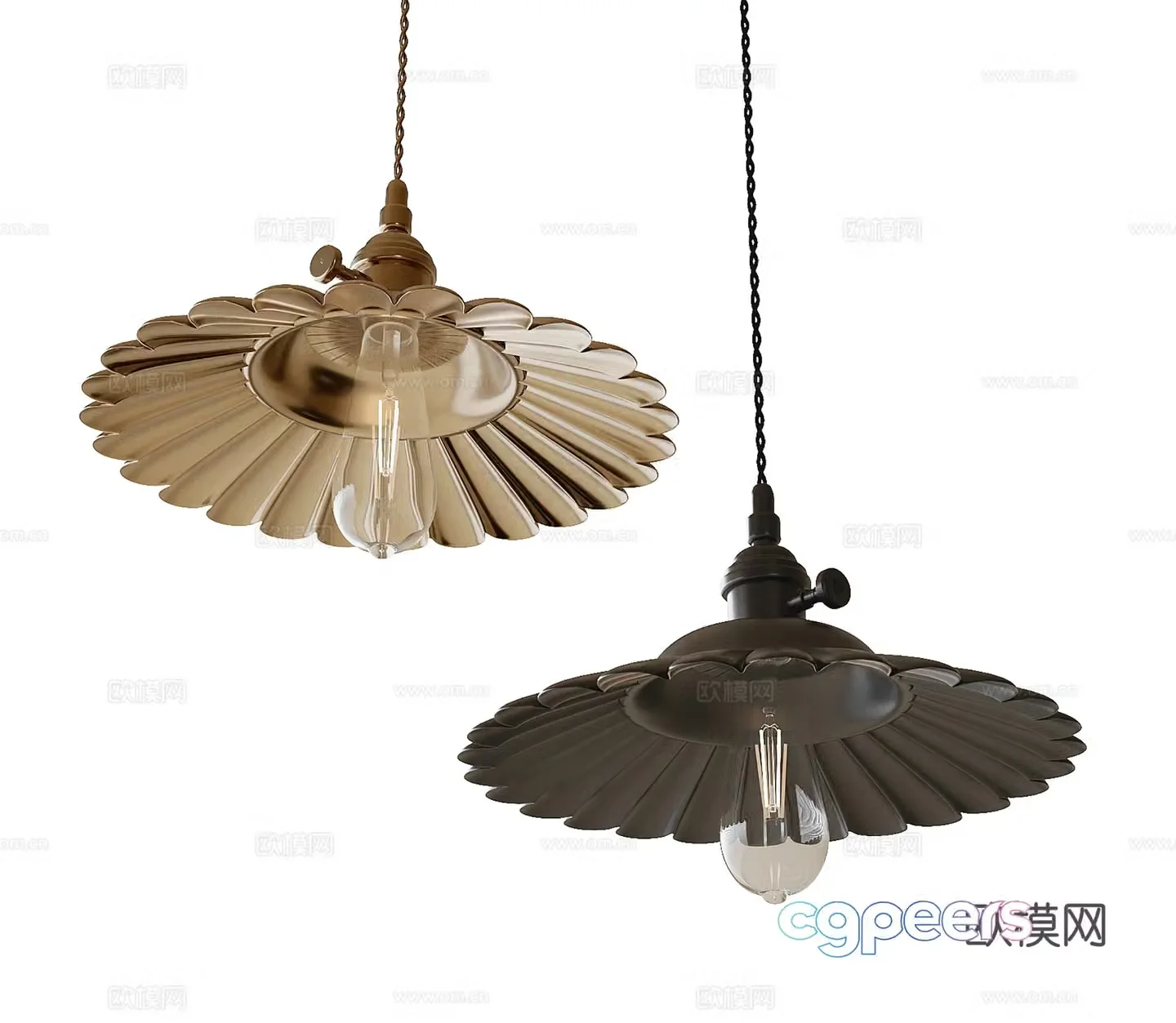 French Chandelier Restaurant Chandelier 3D Model