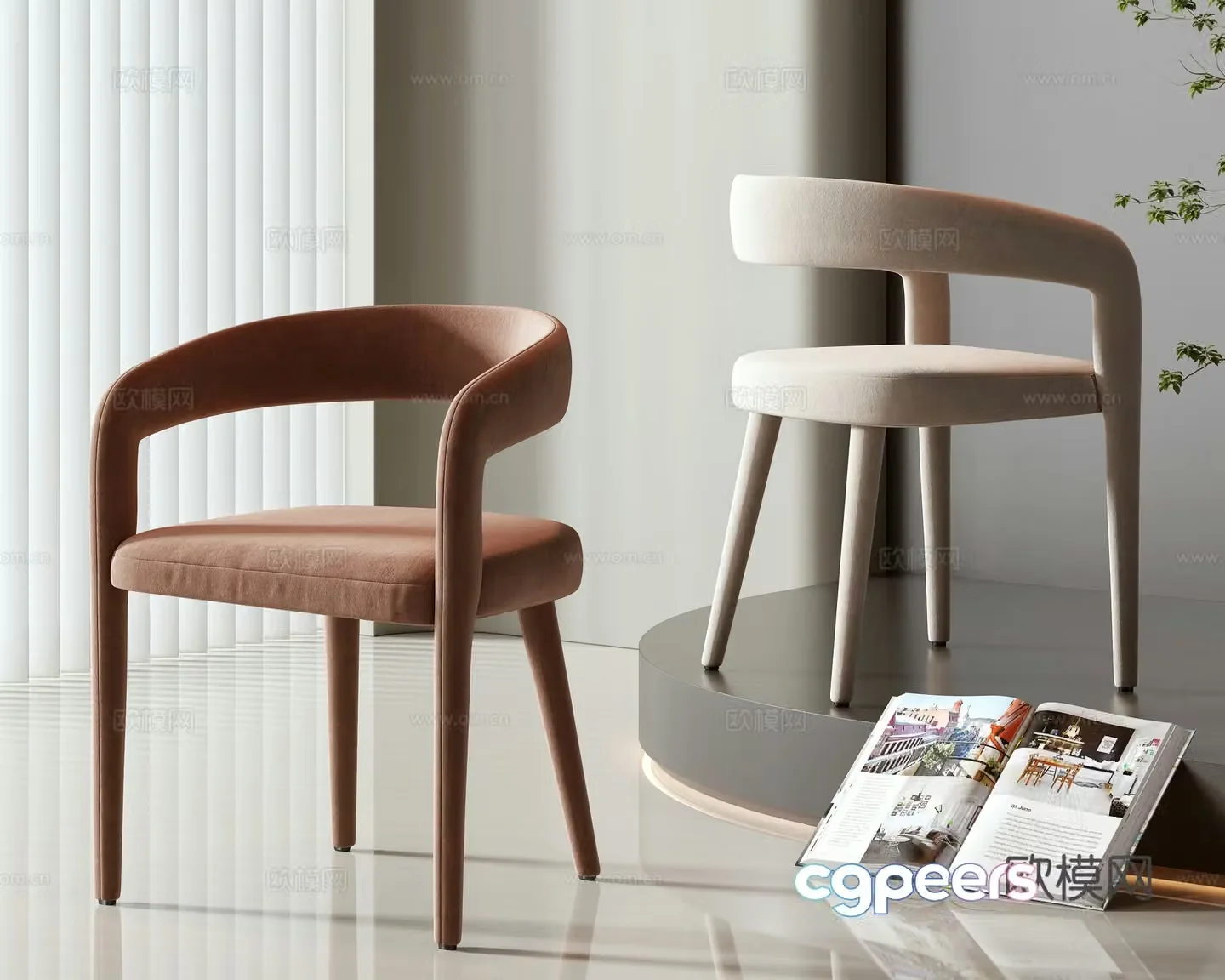 Modern single chair 3d model