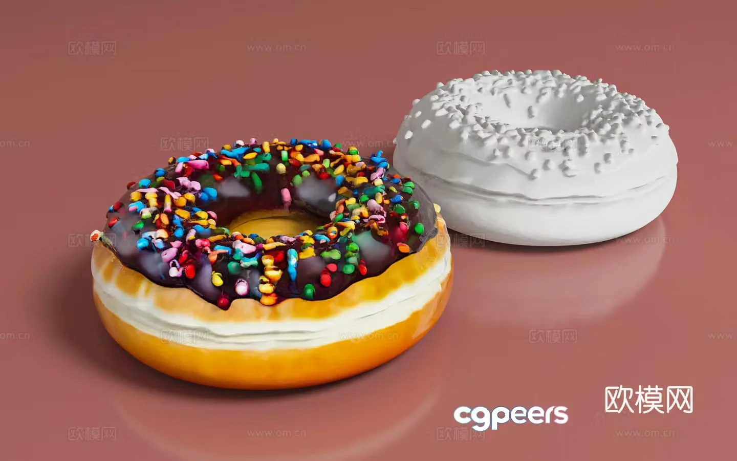 Donuts Dessert Simulated Food Food Food Ornaments Exhibition Furniture Props 3D Model
