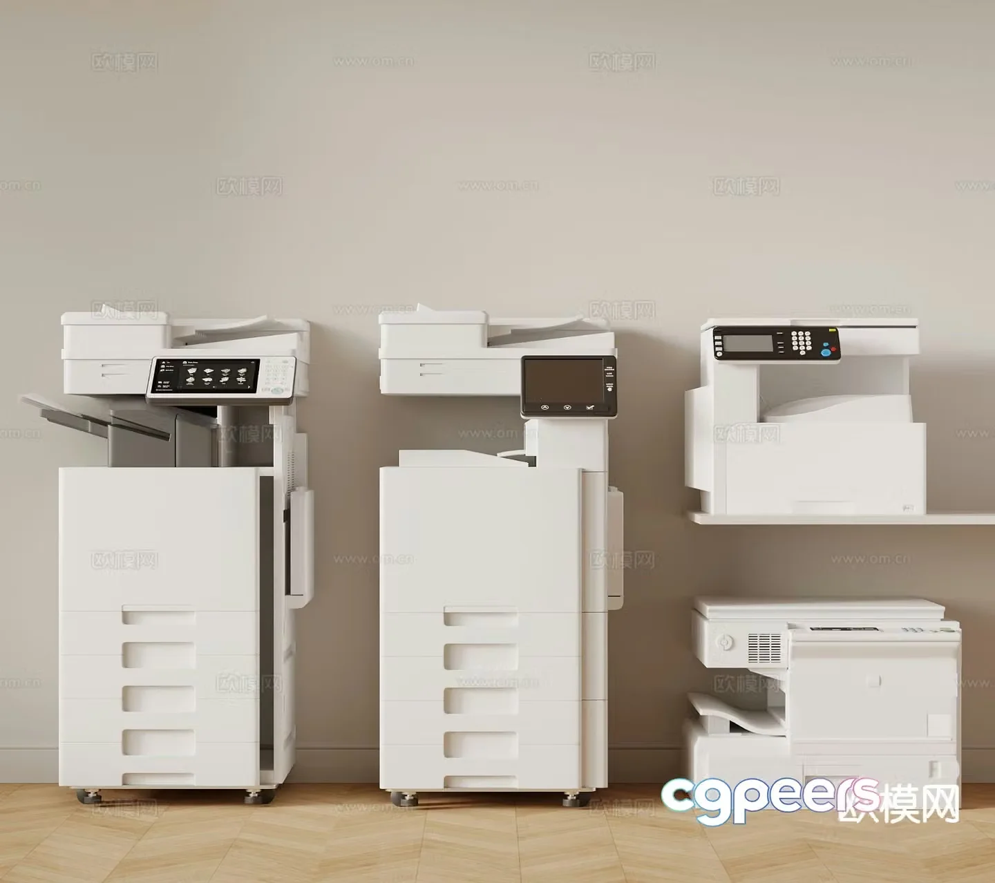 Modern printer copier scanner 3d model