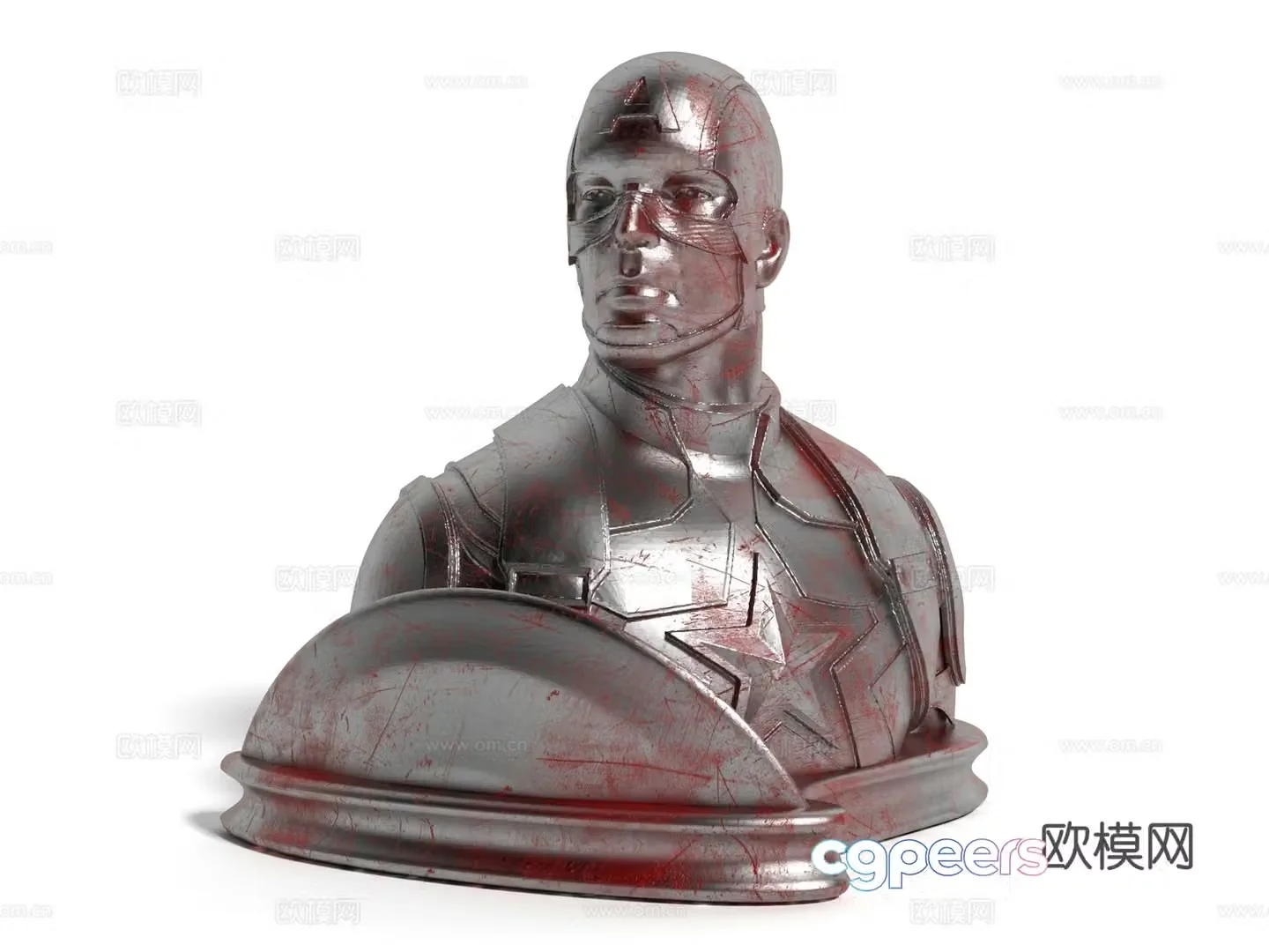 Modern style Captain America sculpture ornaments 3D model