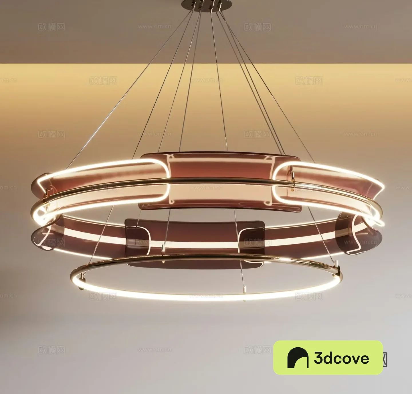 New Chinese style ring chandelier