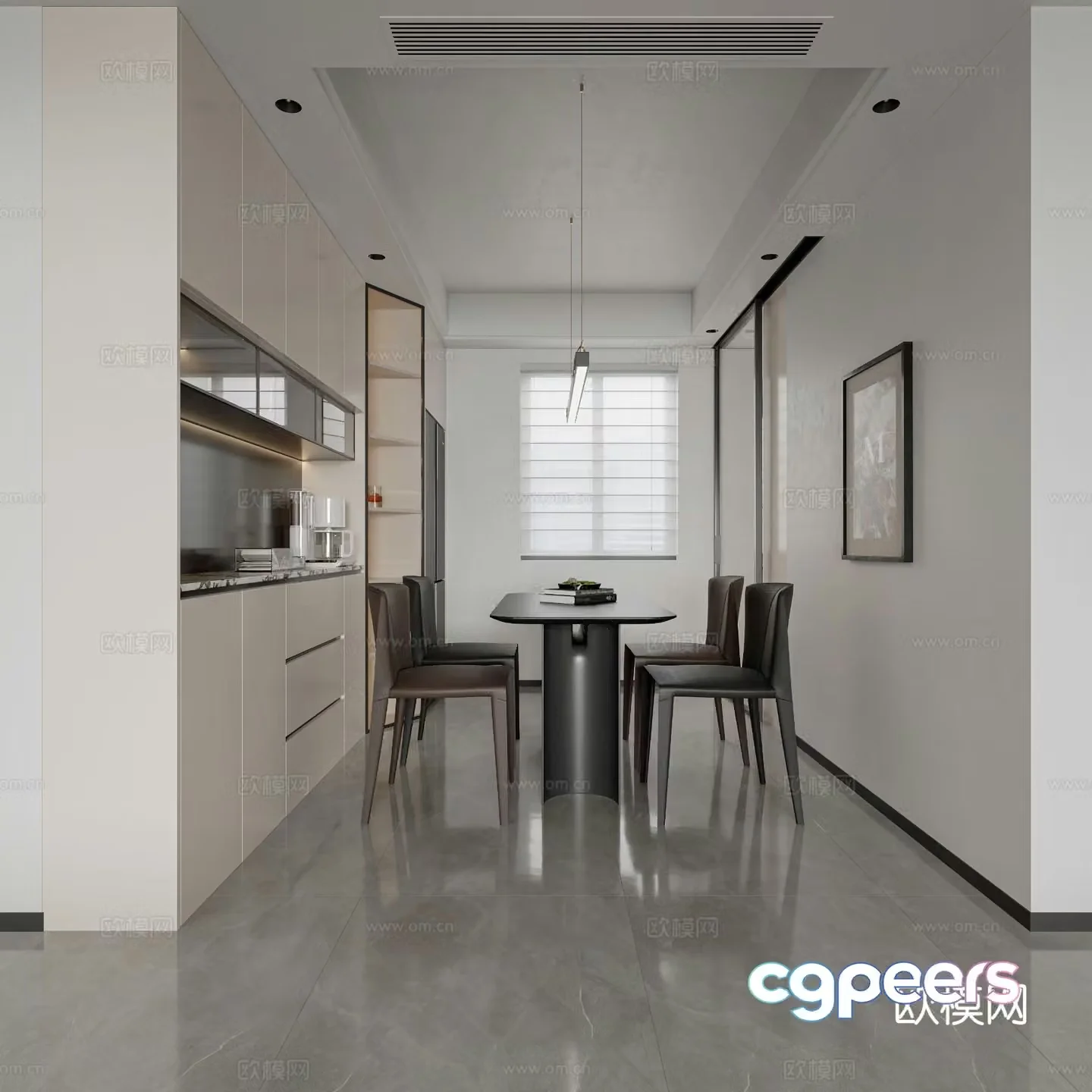 Modern restaurant 3d model
