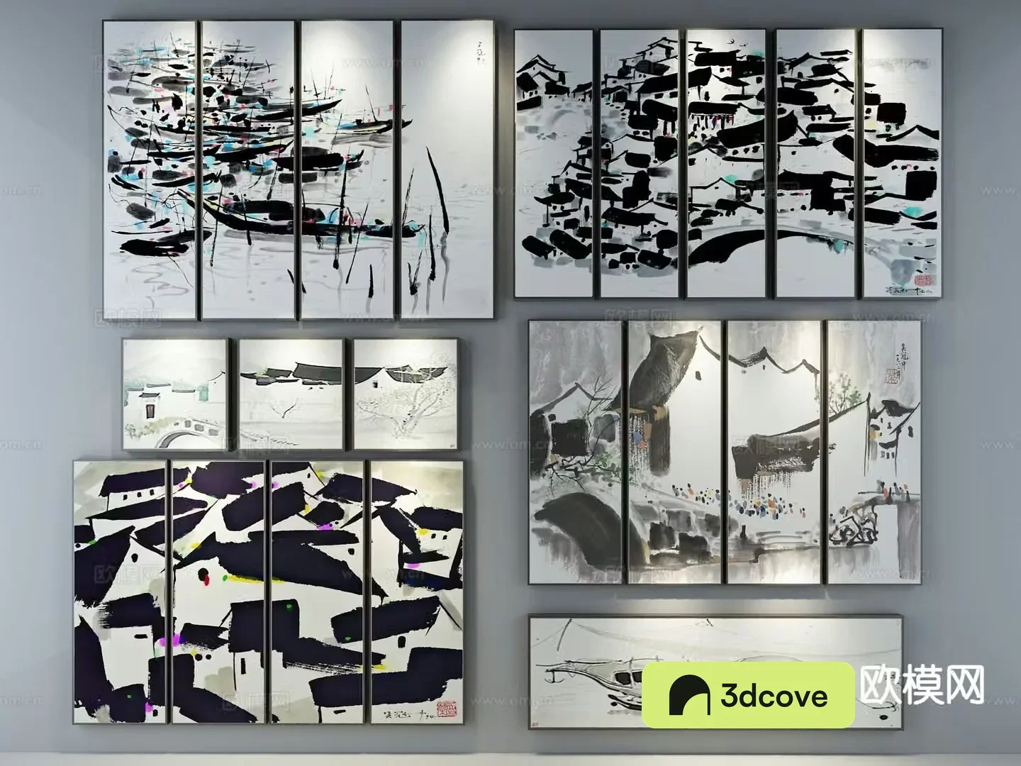 New Chinese style decorative wall chart ink painting
