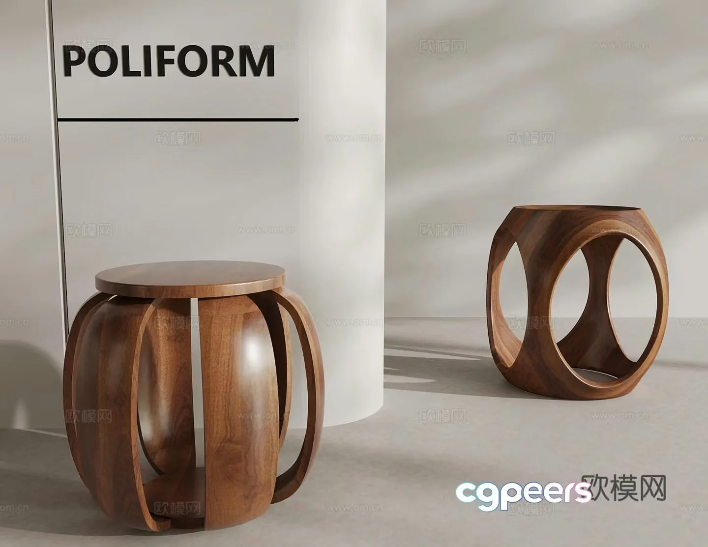 Stool New Chinese stool 3D model