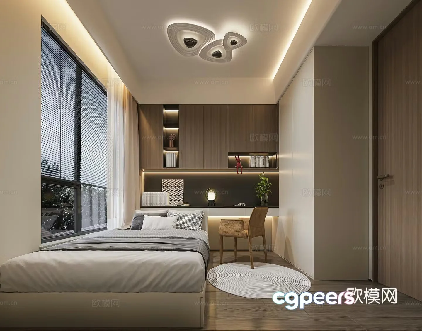 Modern tatami bedroom 3d model