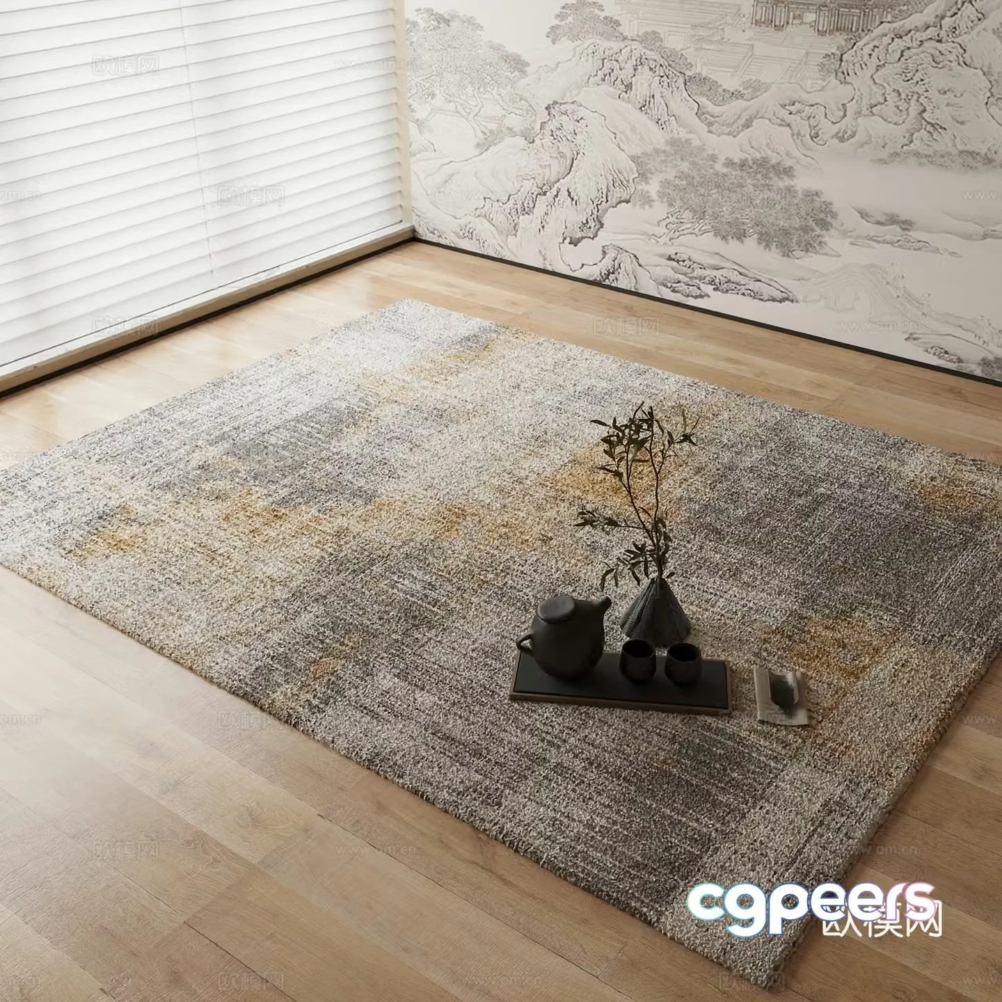 New Chinese carpet 3D model