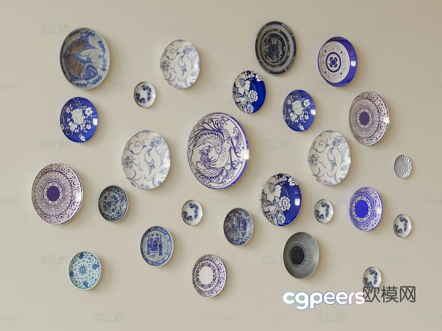 018 Modern Ceramic Vessel Plate 3D Model