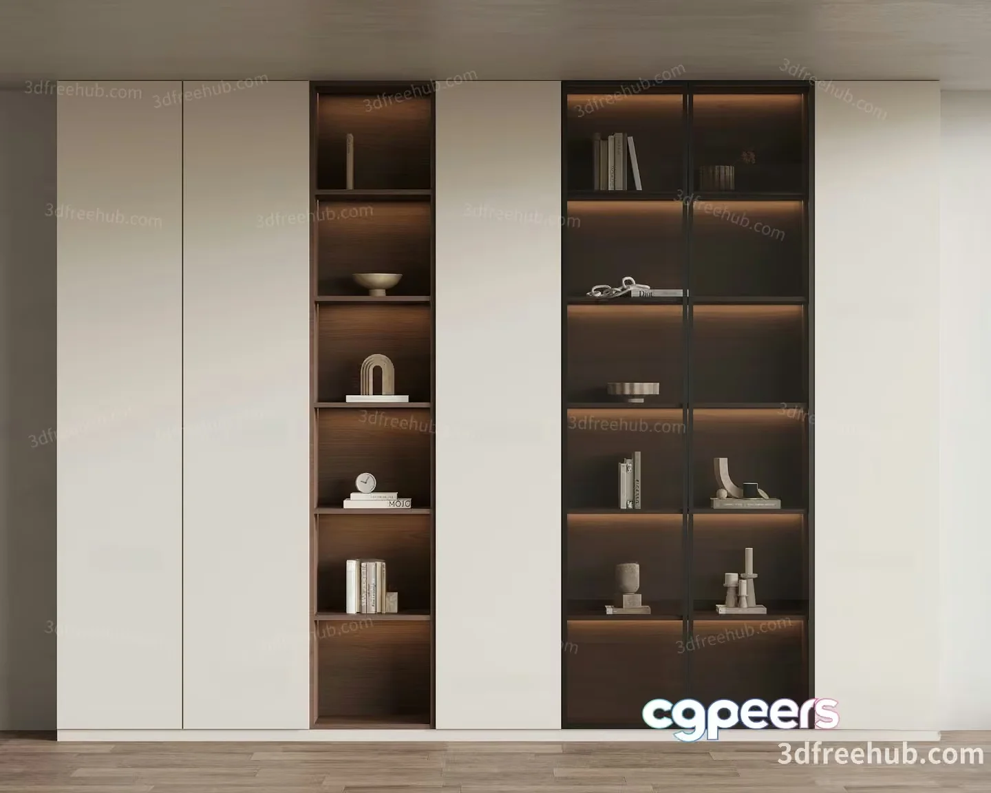 Modern Shelving Unit 3D Model – 19956 – VRAY Render