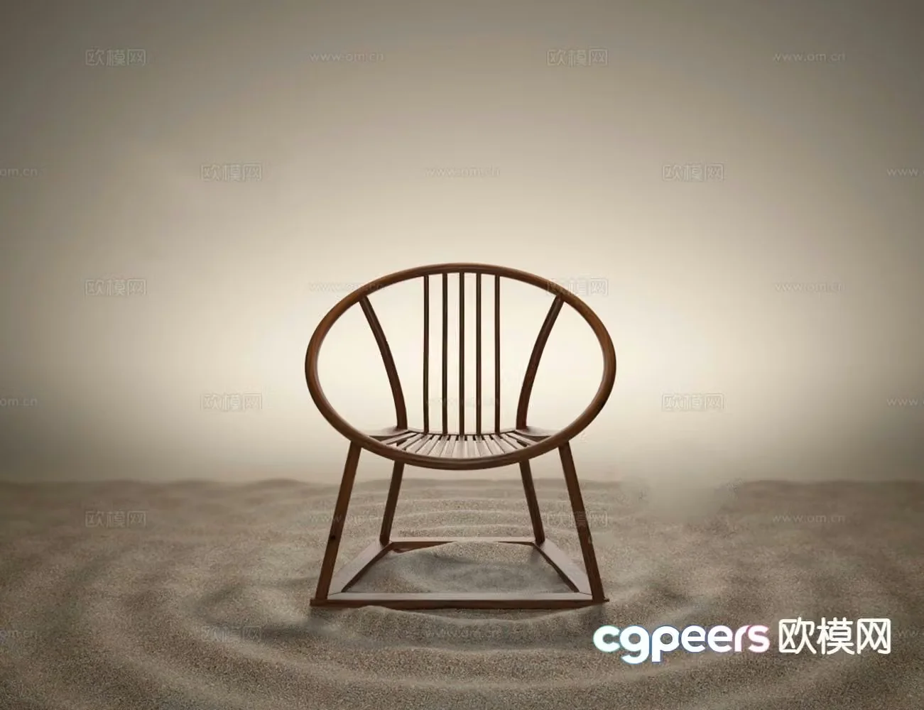 Single chair leisure chair dining chair armchair 3d model
