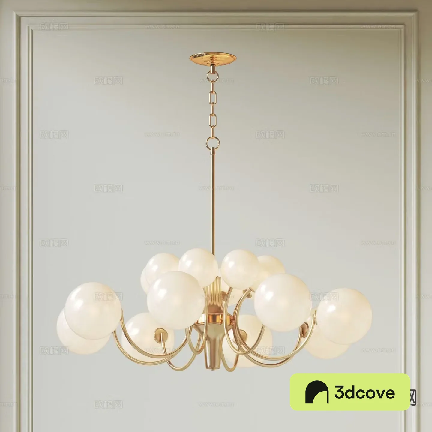French multi-head chandelier