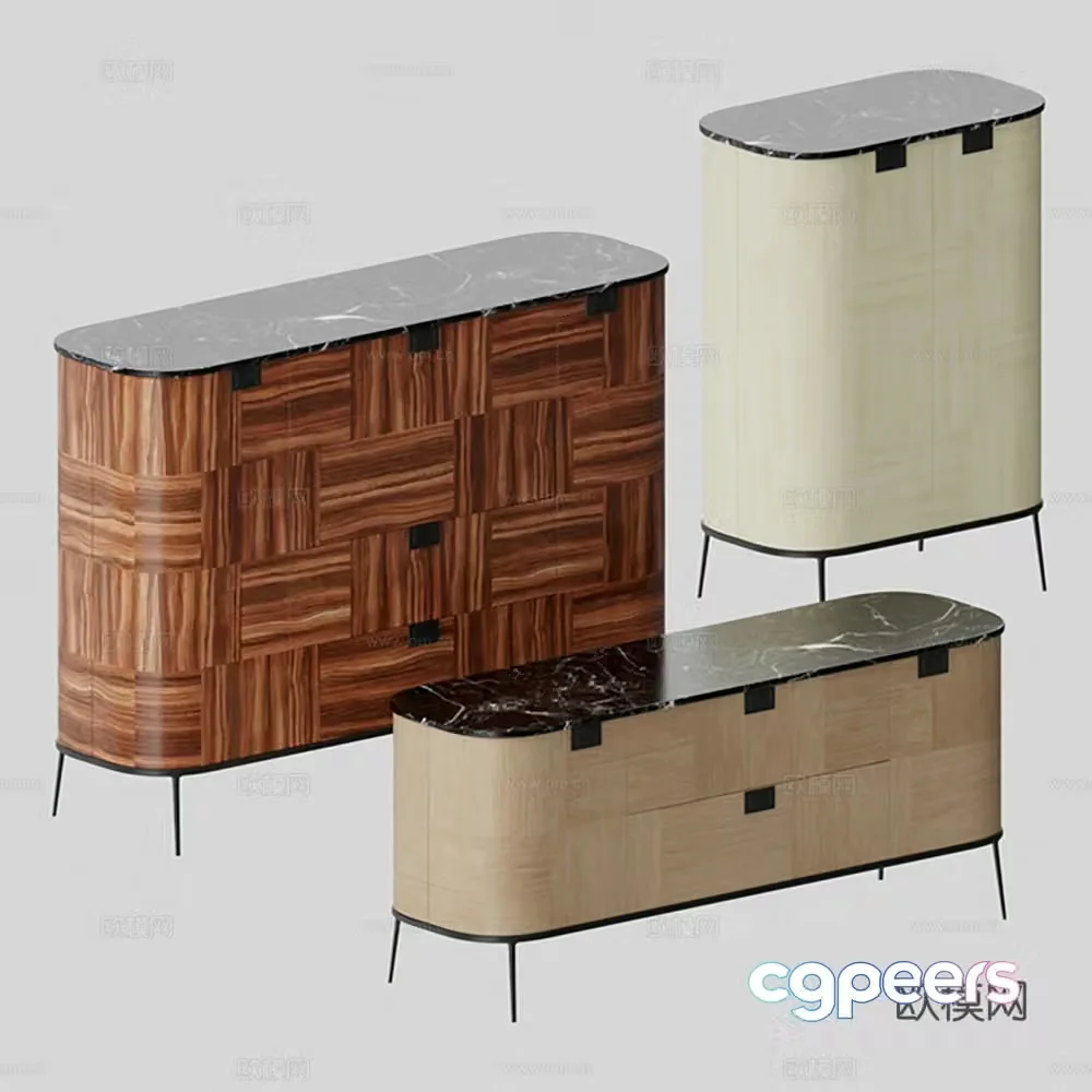 Cabinet Finished Cabinet Low Cabinet Entrance Cabinet 3D Model