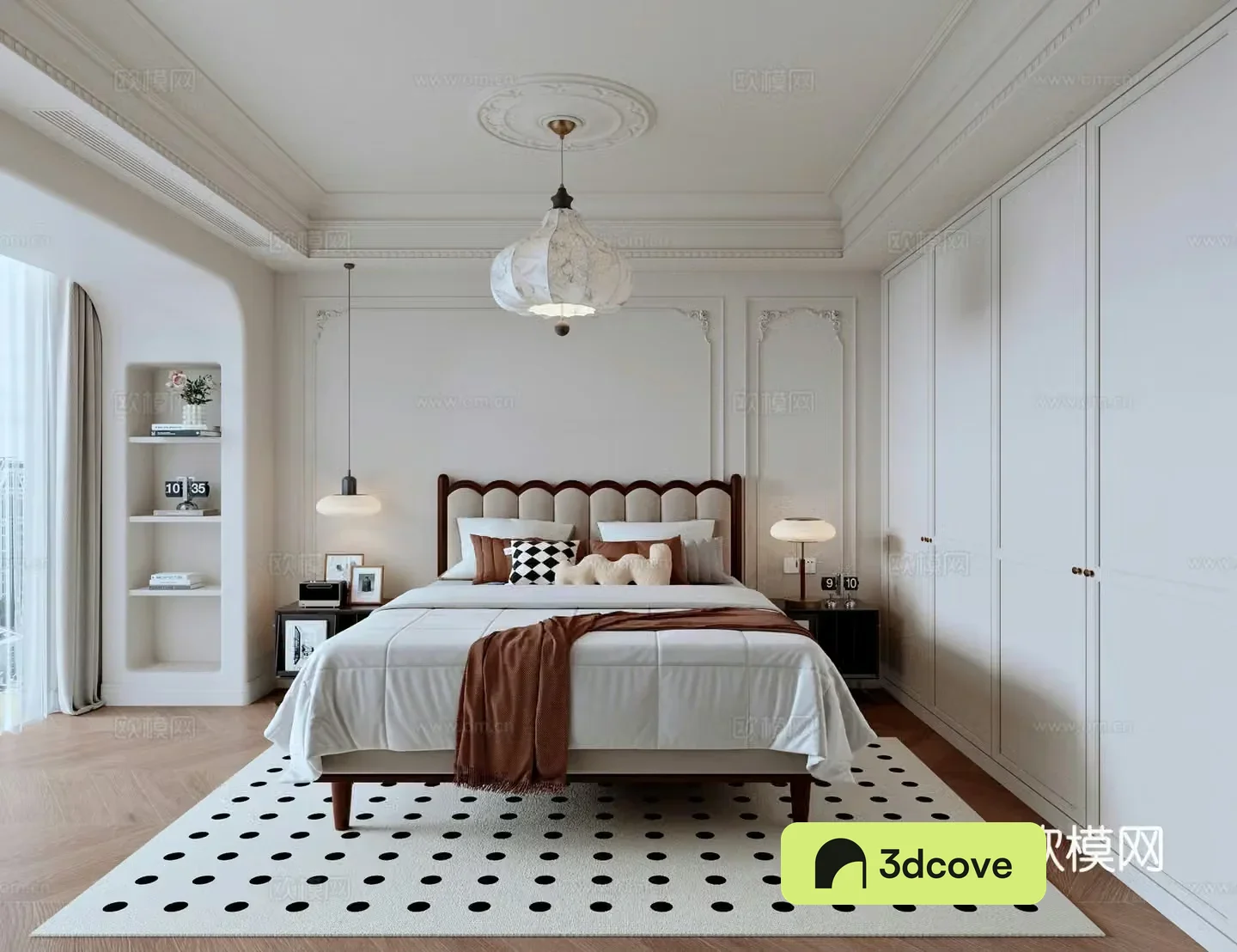Middle-aged bedroom 3d model