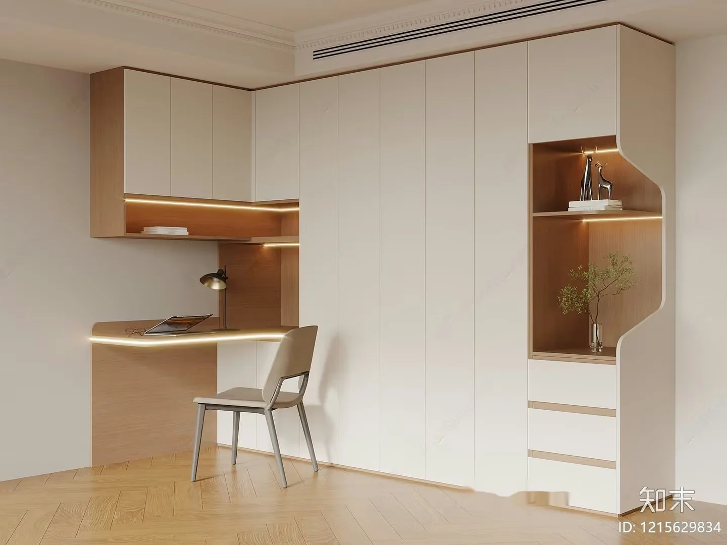 Modern Home Office 3D Model – 12291 – VRAY Render