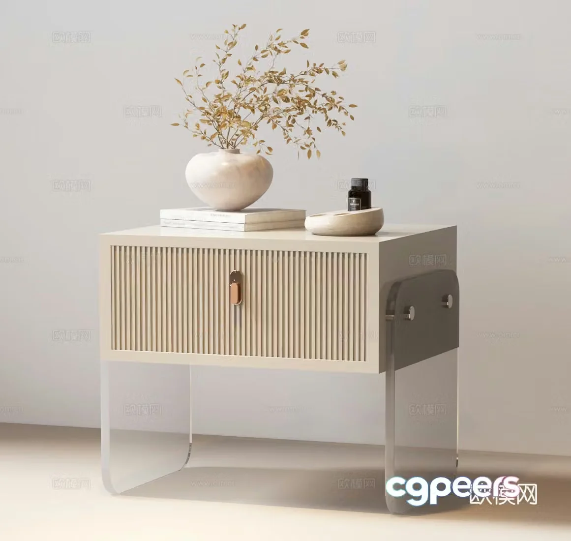 Modern Italian bedside table Italian bedside table Modern bedside table Modern bedside table Ornament 3D model