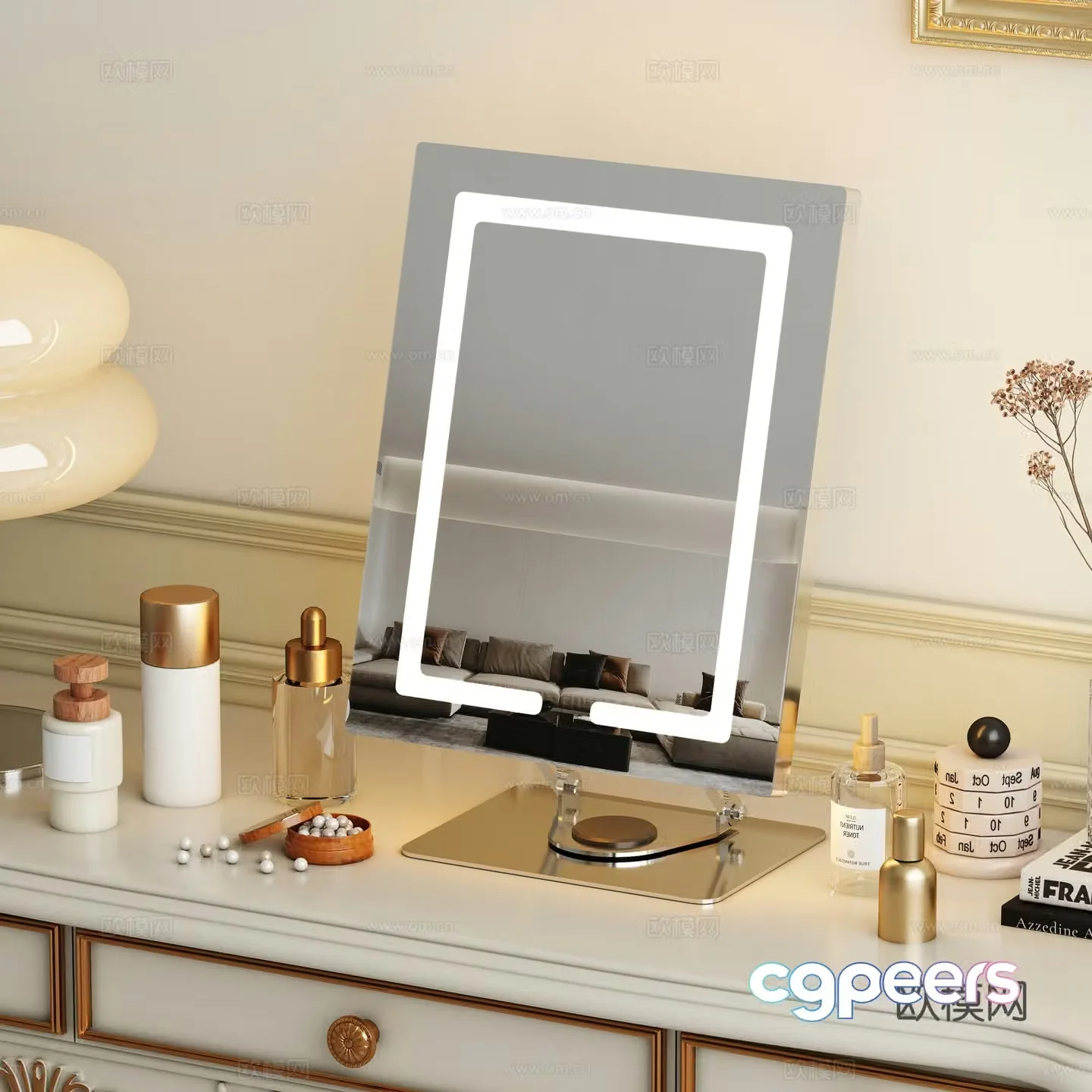 Dressing table mirror 3d model