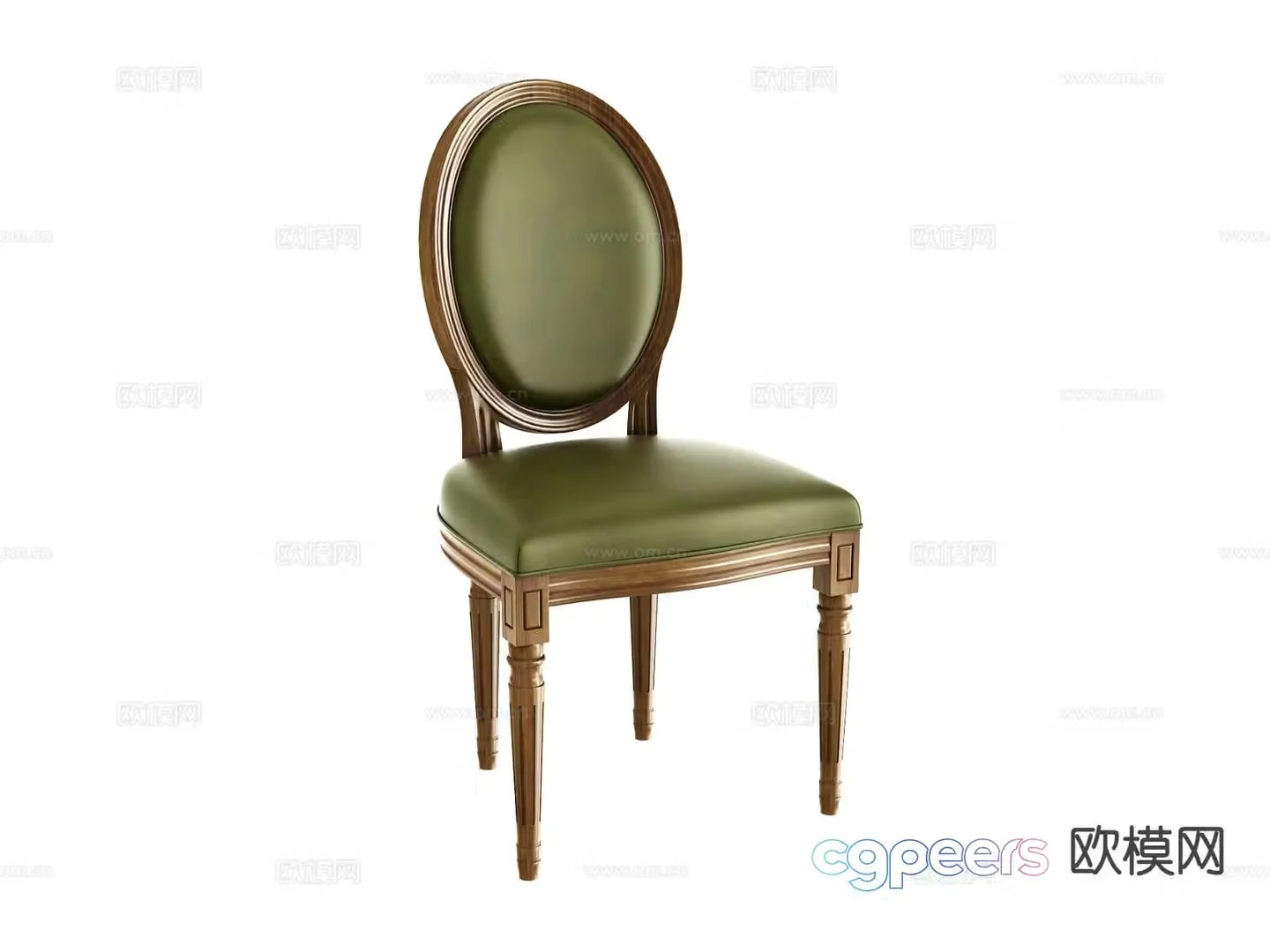 European style book chair single chair 3d model
