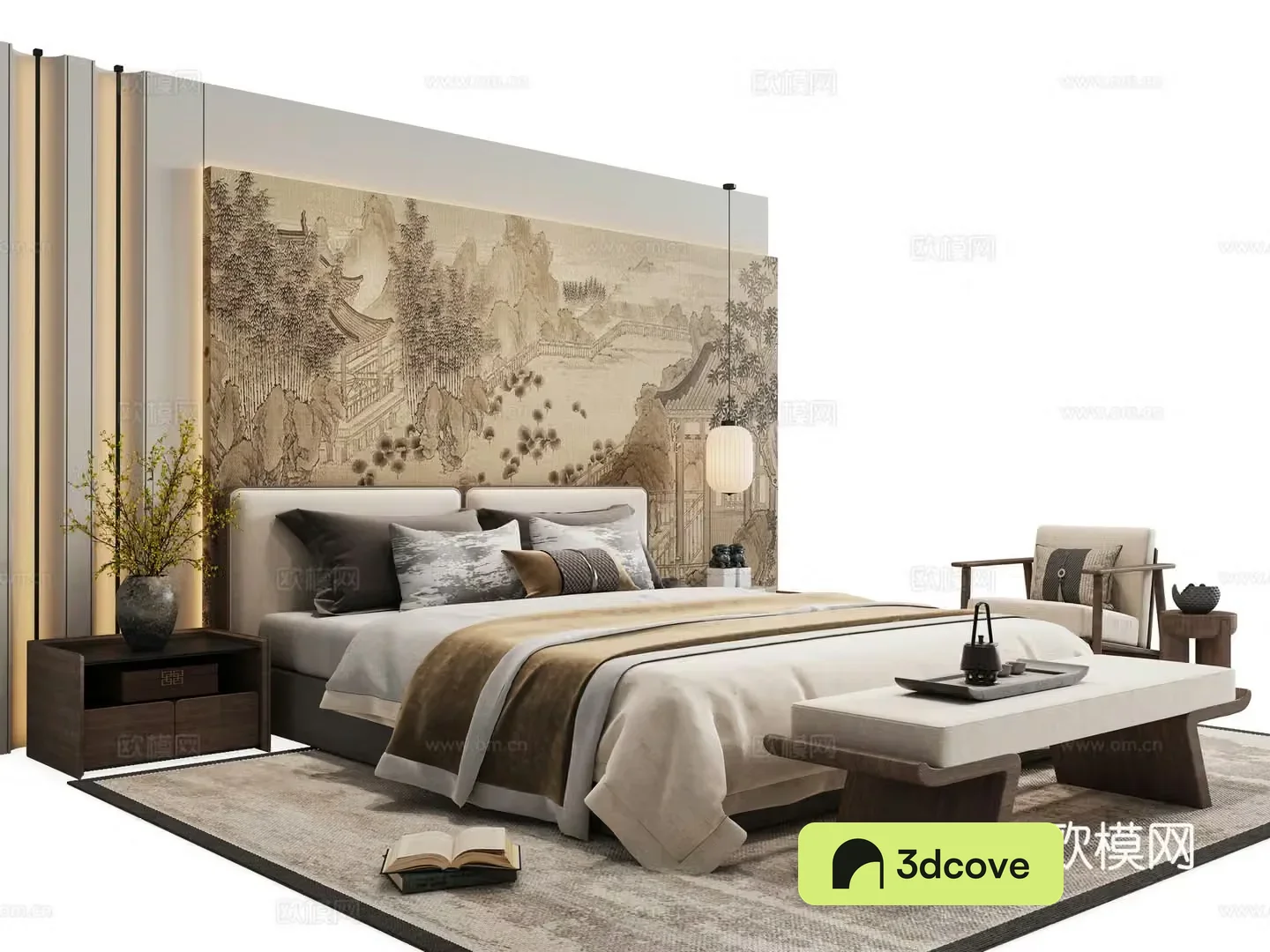 New Chinese style double bed