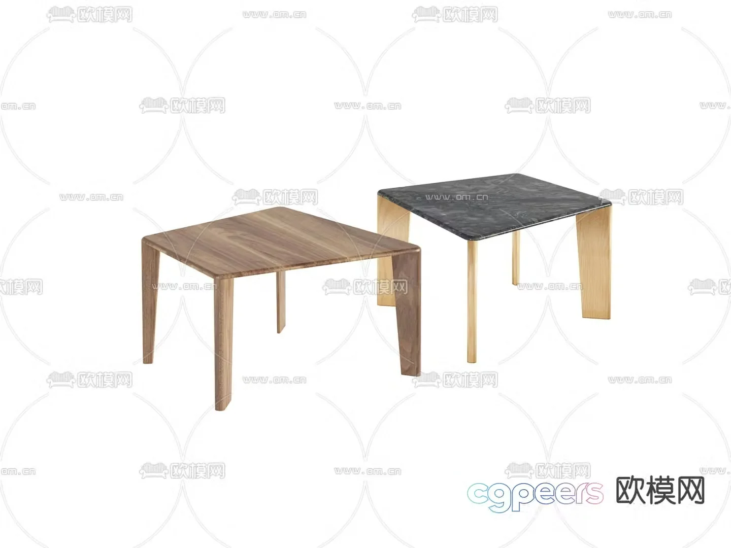 Modern casual table negotiation table 3d model