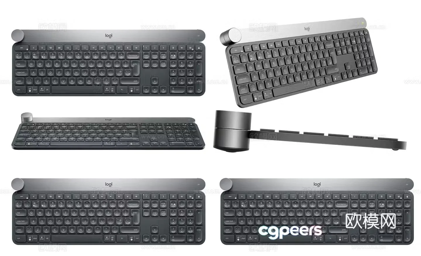 Modern Logitech keyboard craft keyboard Logitech wireless keyboard Simple wireless Bluetooth keyboard 3d model