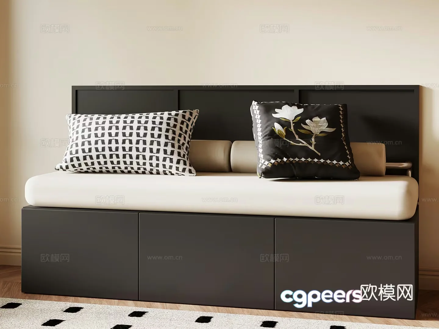 Modern Daybed 3D Model – 7806 – VRAY Render
