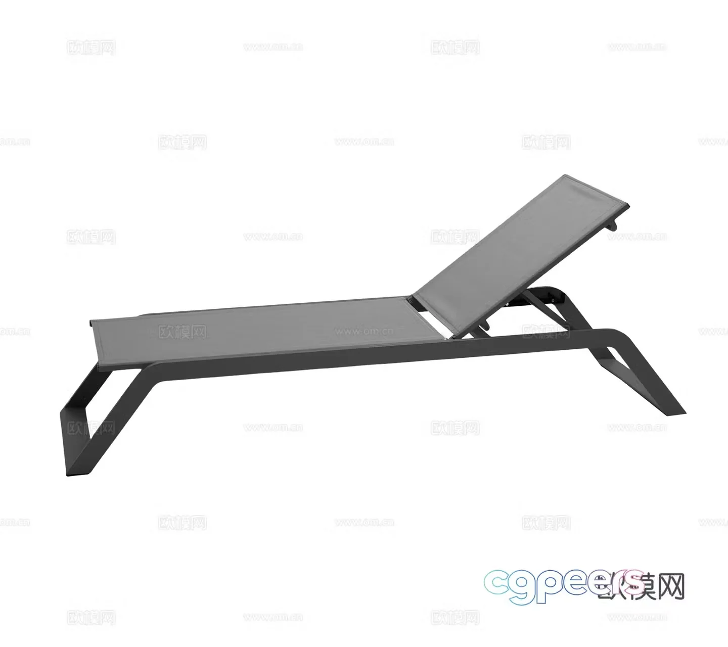 Modern outdoor indoor swimming pool beach leisure area recliner single recliner combination 3D model