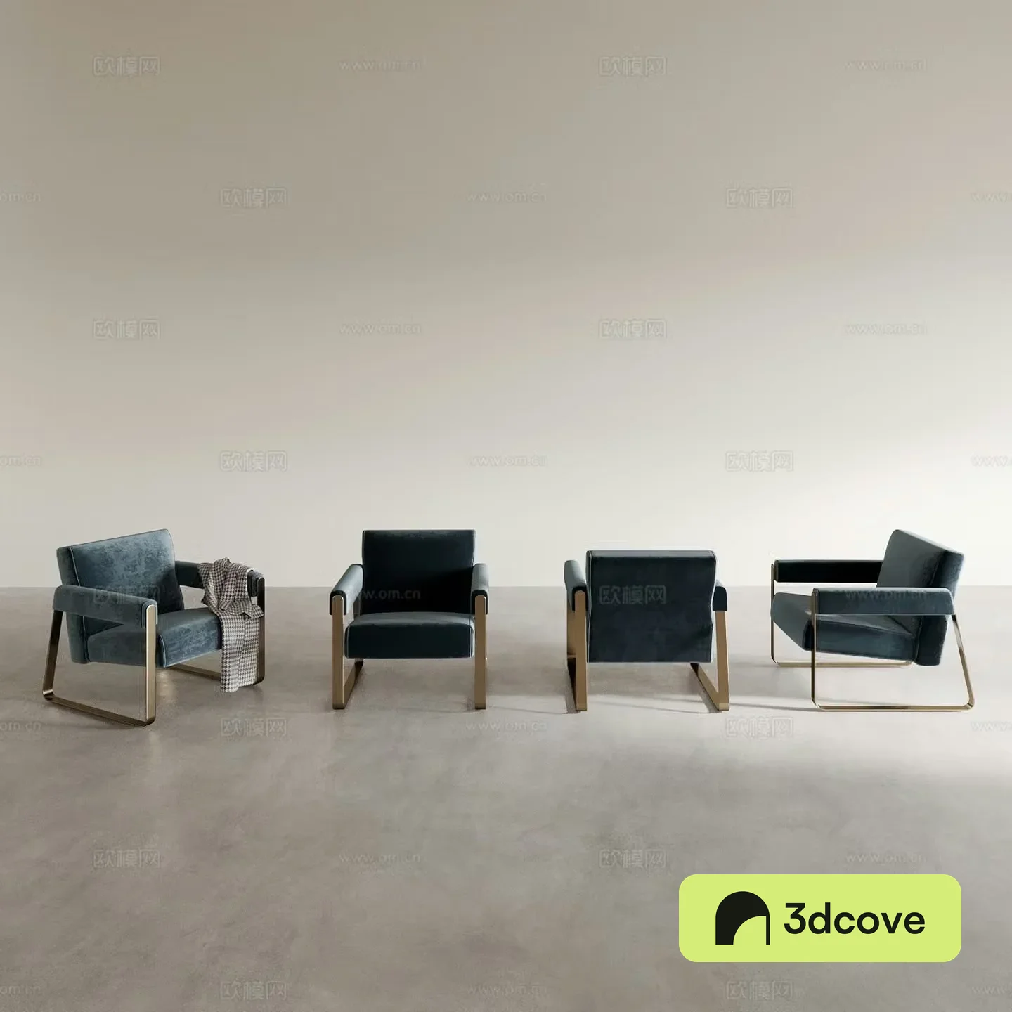 Modern armchair leisure chair fabric chair
