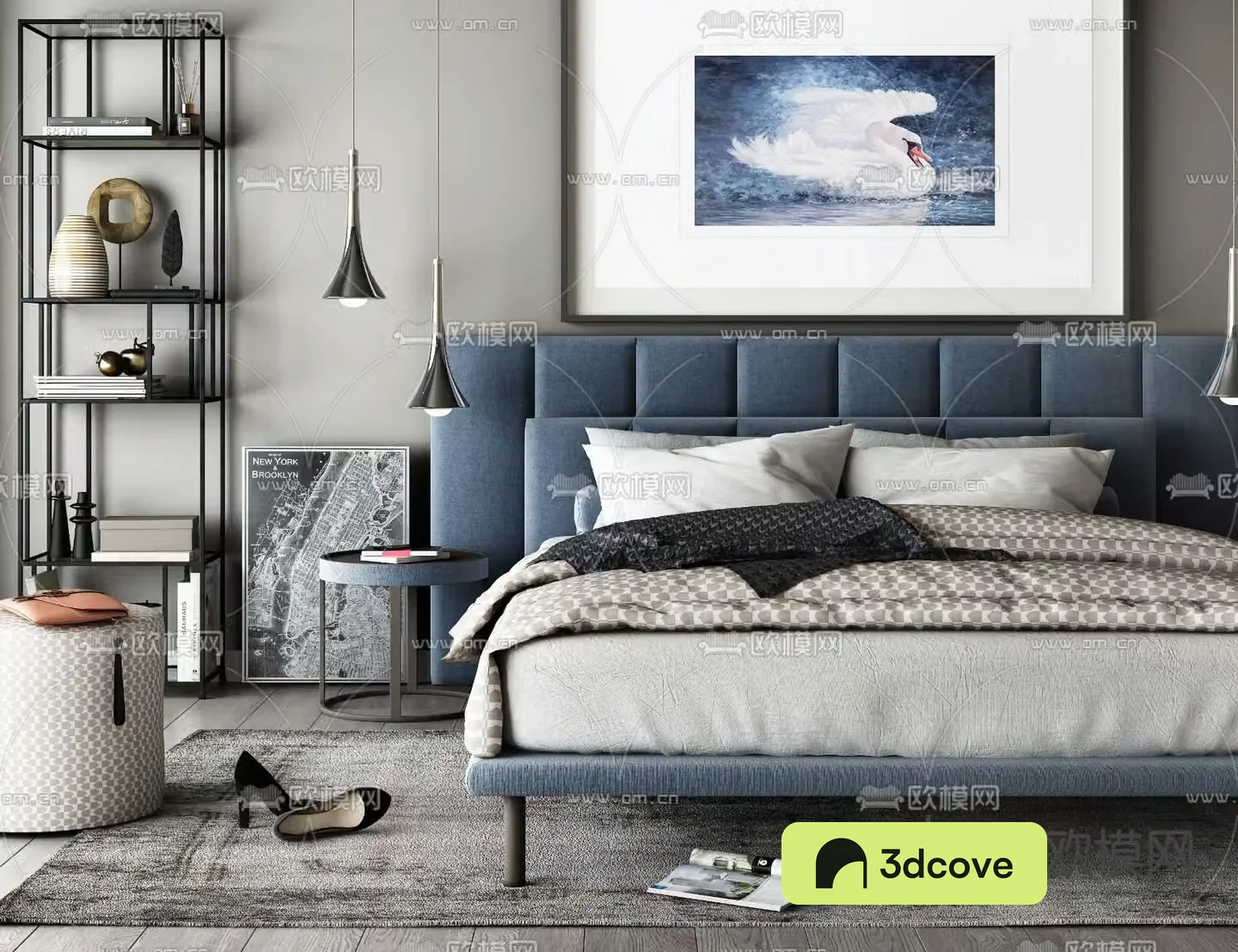 Modern double bed