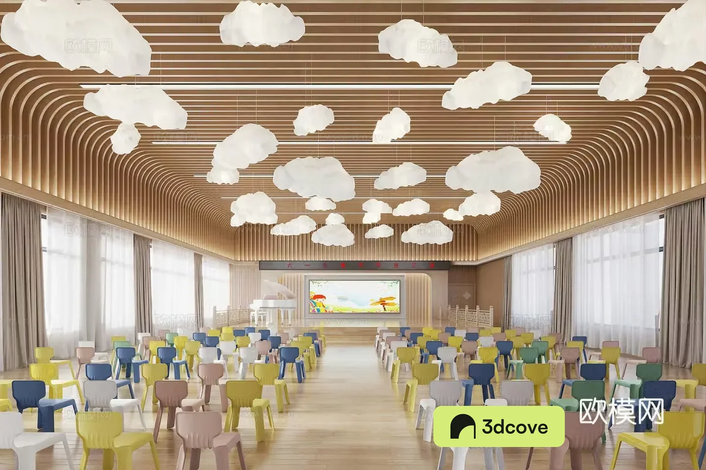 Kindergarten cultural and sports activity room