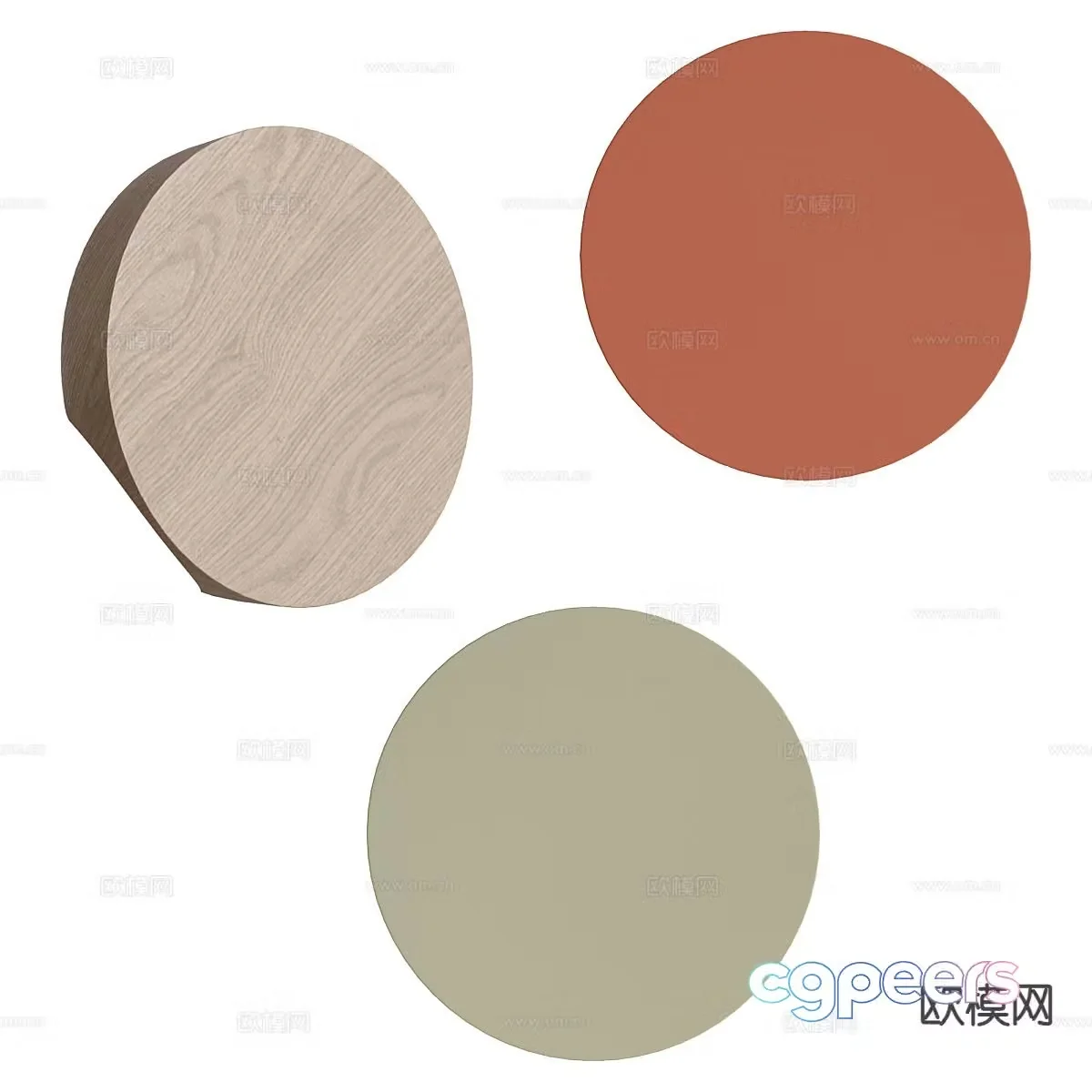 Round wall light 3d model