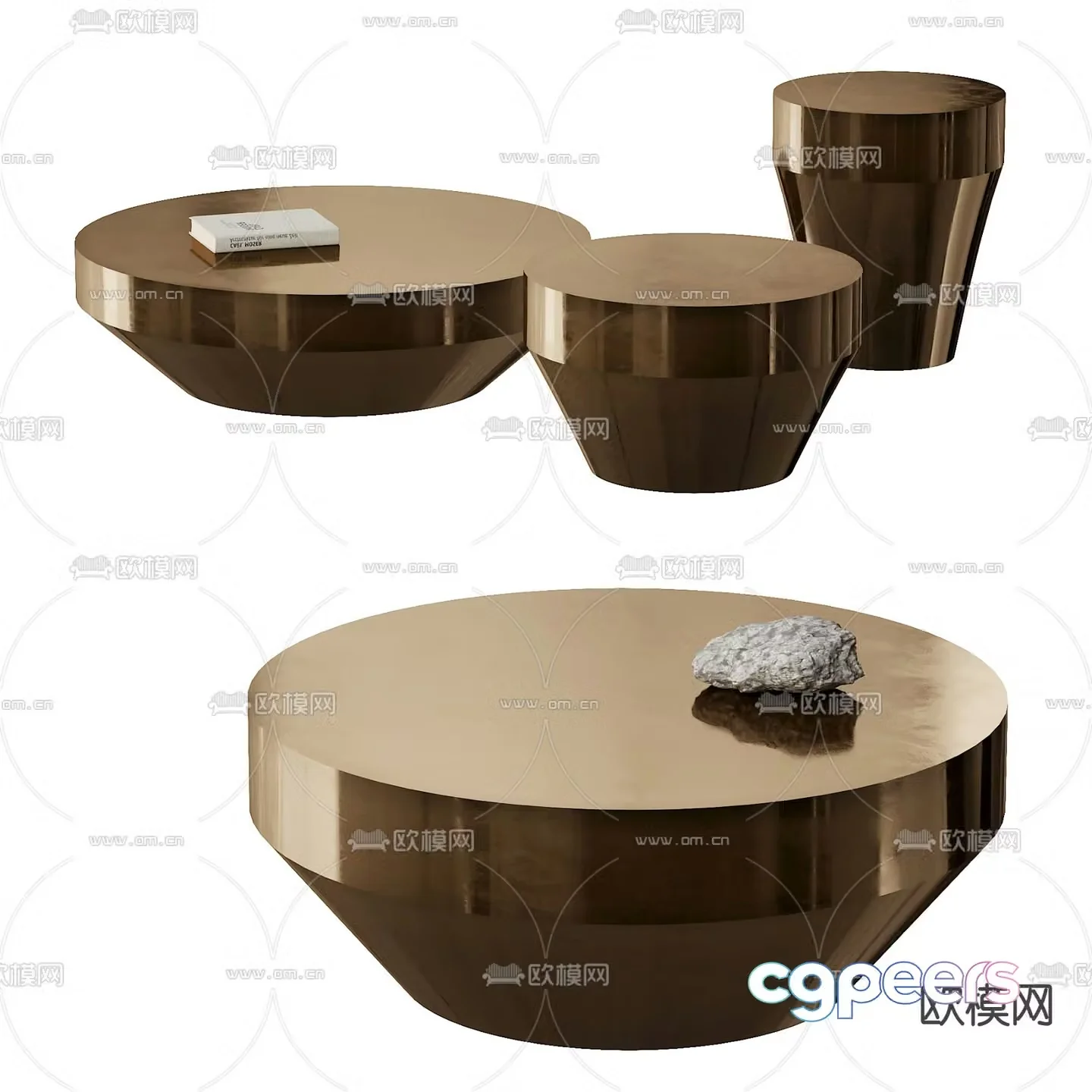 Metal coffee table 3d model