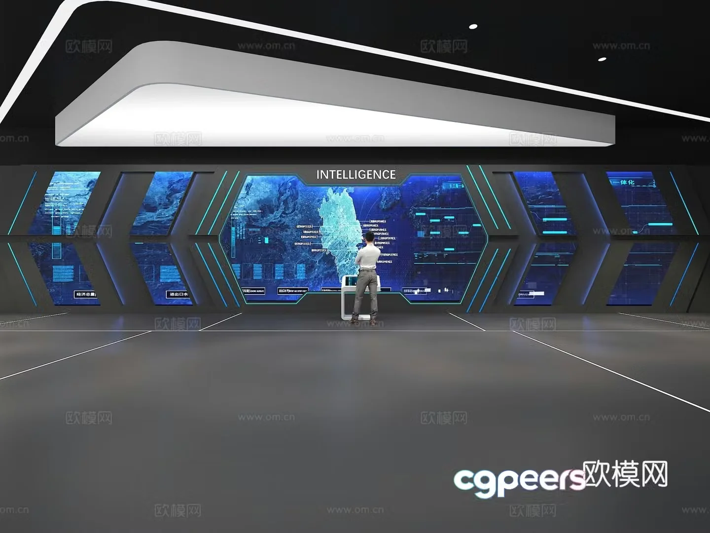 Cultural wall Corporate culture wall Large screen Theme wall Exhibition hall Campus culture Corridor 3D model