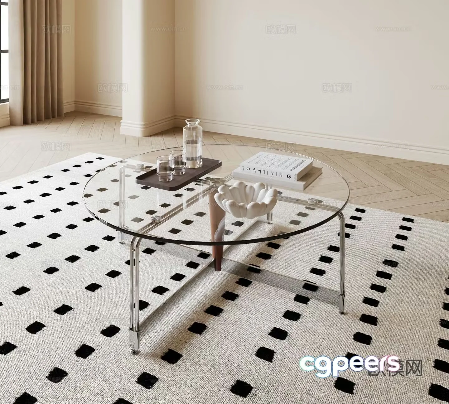 Medieval style coffee table 3D model