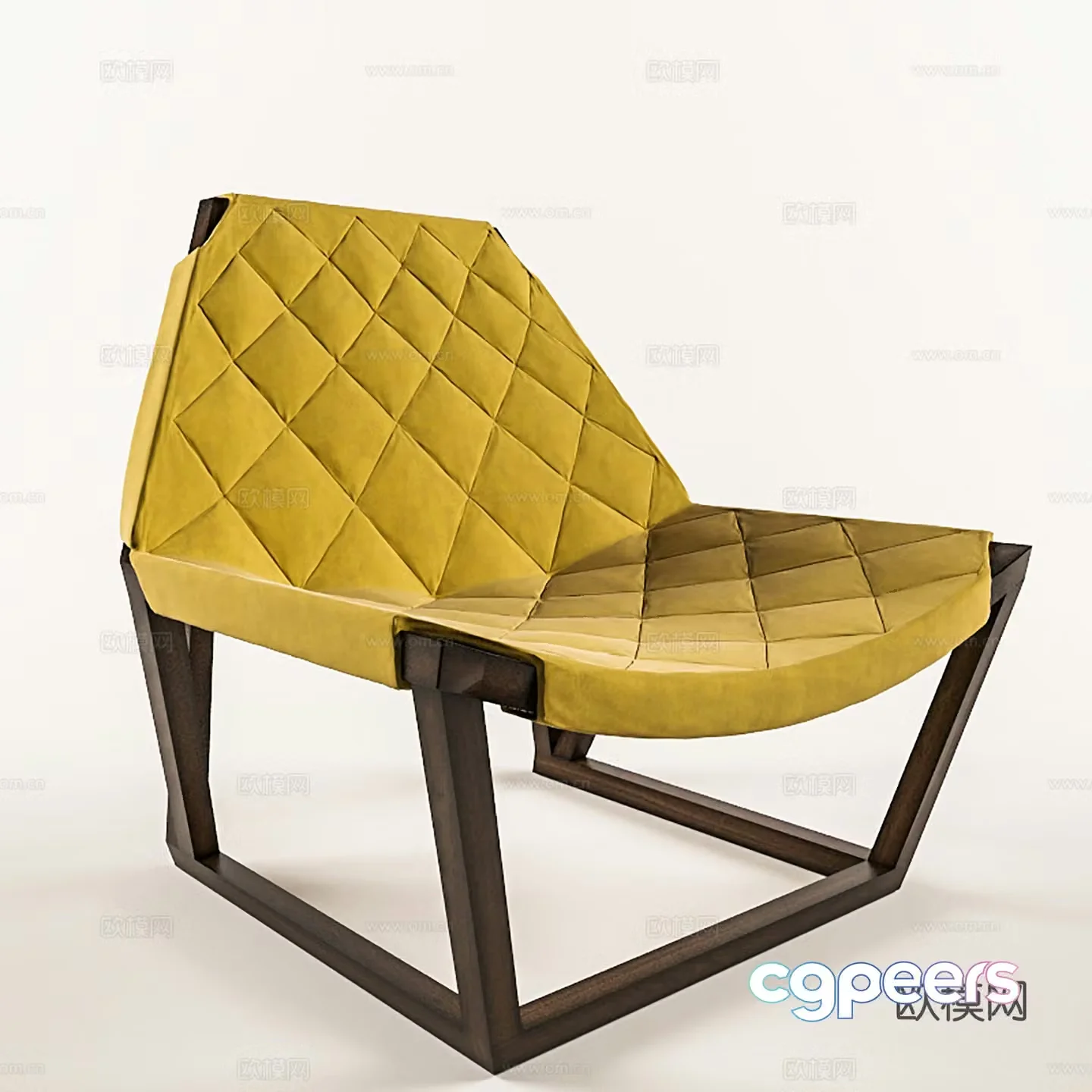 Modern leisure chair cloth chair book chair single chair 3d model