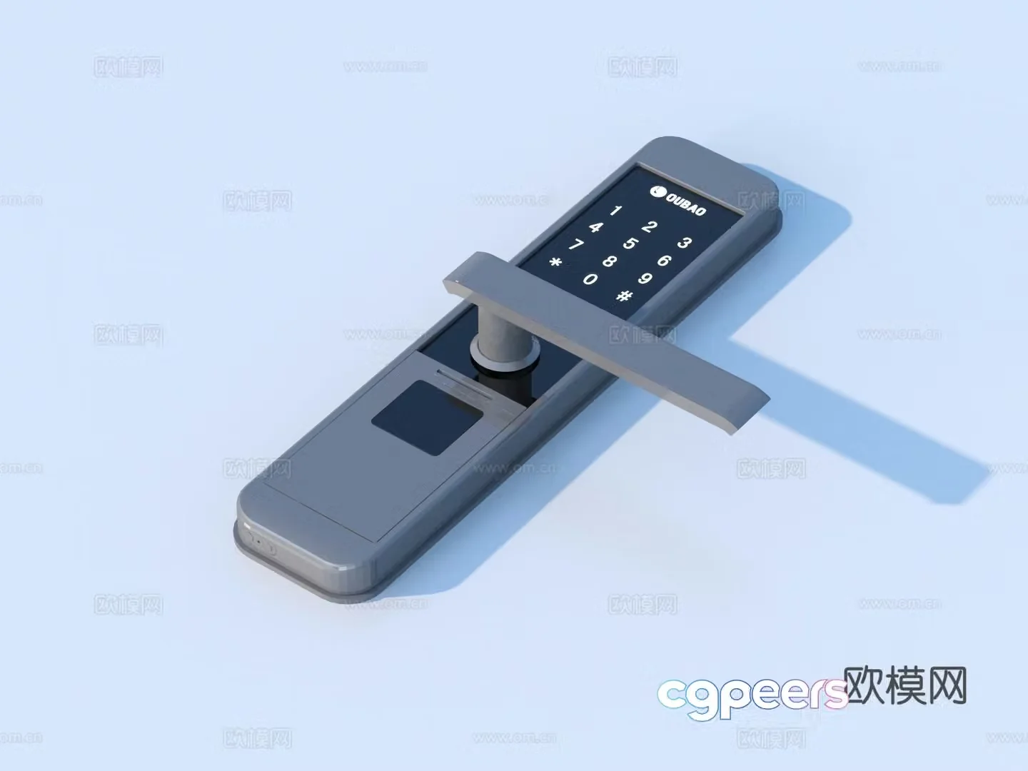 Smart lock Fingerprint lock Password lock 3d model